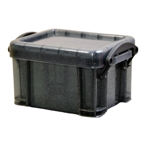 LAIQIEN Mini Plastic Box Rectangular Storage Box with Locking Lid Dustproof Jewelry Case