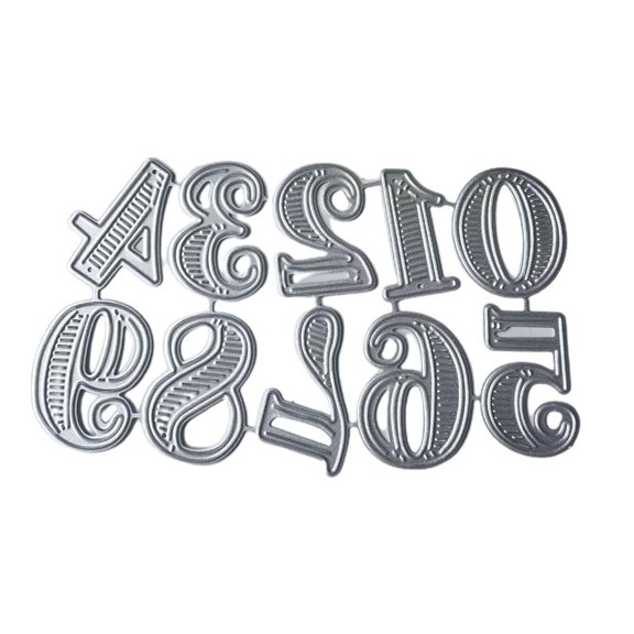 LAIQIEN Numbers Embossing Die Cuts for Birthday Card Making DIY Craft Scrapbooking