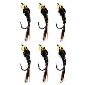 LAIQIEN Nymph Fly Fishing Lures With Realistic Pheasant Tail For Enhances Fish Attraction