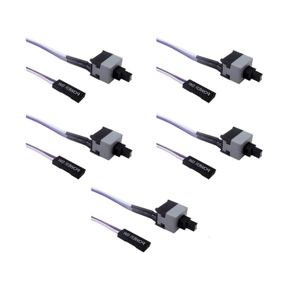 LAIQIEN PC Power Switcher Cable 19.69in 2Pin Connectors ATXs Motherboards OnOff Reset Button Wire Repair Damaged Pc Power Cord