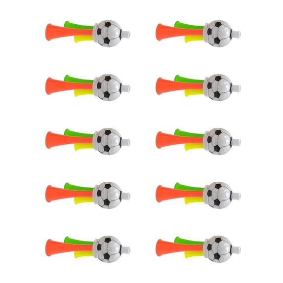 LAIQIEN Pack Of 10 Colorful Football Horns Random Color Loud Cheering Fan Noise Maker For Sports Event Parties