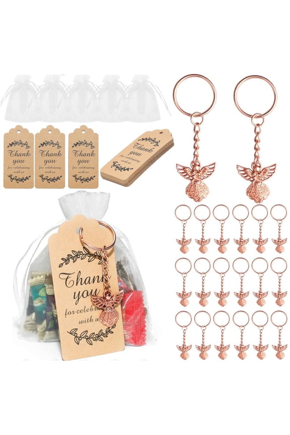Pack of 30 Keychains Personalized Gift for Friend Elegant Wedding Party Souvenir