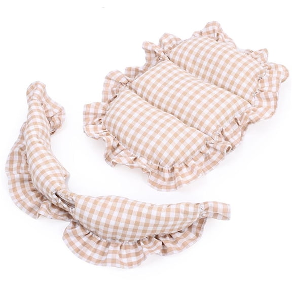 LAIQIEN Pet Strollers Pad with Pillow for Pushchair Use Strong Polyester Fabric Thicken Cushion for Small Animal Outdoor Use
