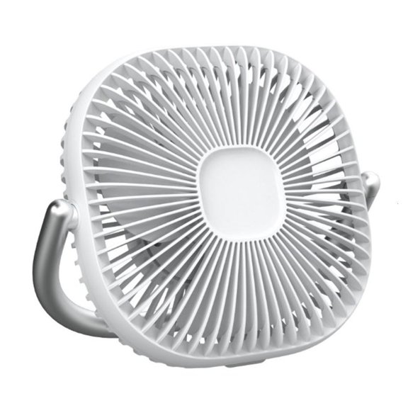 LAIQIEN Portable Camping Fan with Hanging Hook and LED Lights for Travel and Emergency