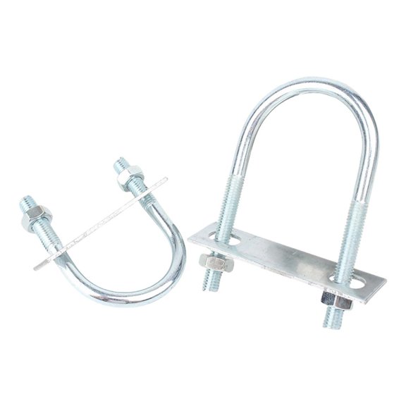 LAIQIEN Practical High Strength U Shaped Bolt Set 2Pcs Carbon Steel Fastening Systems with DN40 Pipe Trailers Leaf Spring