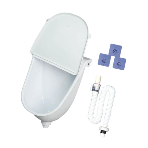 LAIQIEN Quick Install Urinal With Odor Blocking Lid Compacts Wall Mounted Urinal With Lid