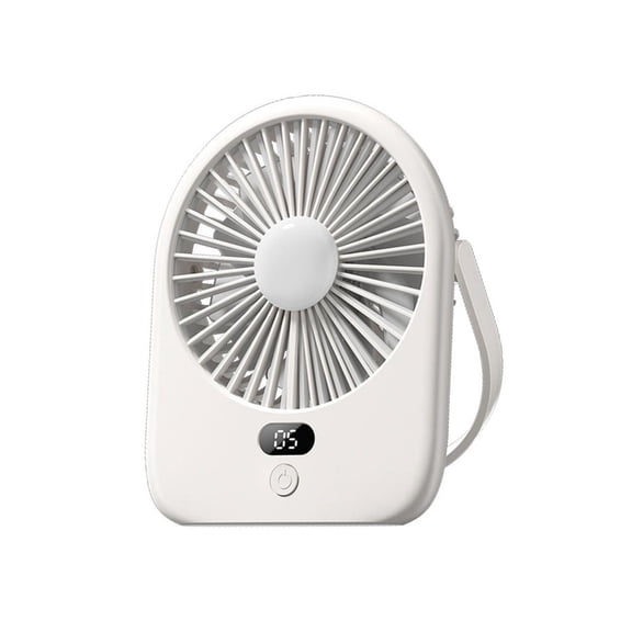 LAIQIEN Quiet Operation Desktop Fan Rechargeable 1200mAh Battery Powered LED Light 5 Speeds Cooling Device For Travel Office