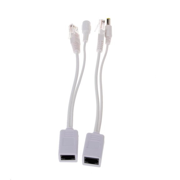 LAIQIEN RJ45 Injector POE Splitter Adapter Cable Kit Passive Power Over Ethernet 12-48V