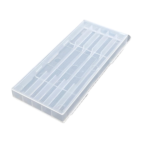 LAIQIEN Robust Plastic Drill Bit Organizer Box Featuring Secure Latches for Workshop