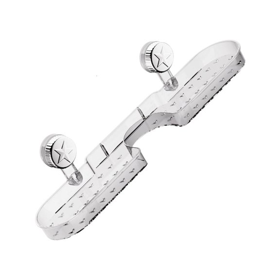 LAIQIEN Rustproof Shower Organizer for Shampoo Wall Mounted Suction Cup Storage Rack