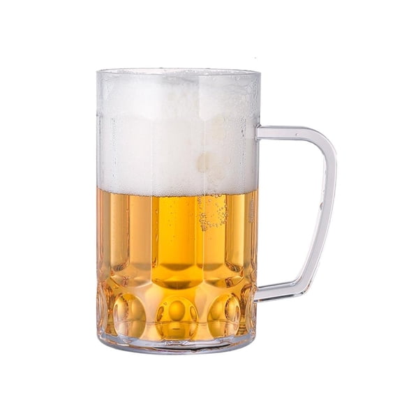LAIQIEN Shatterproof Acrylic Beer Mug Drinking Cups Juice Glasses for Milk Champagne Cup