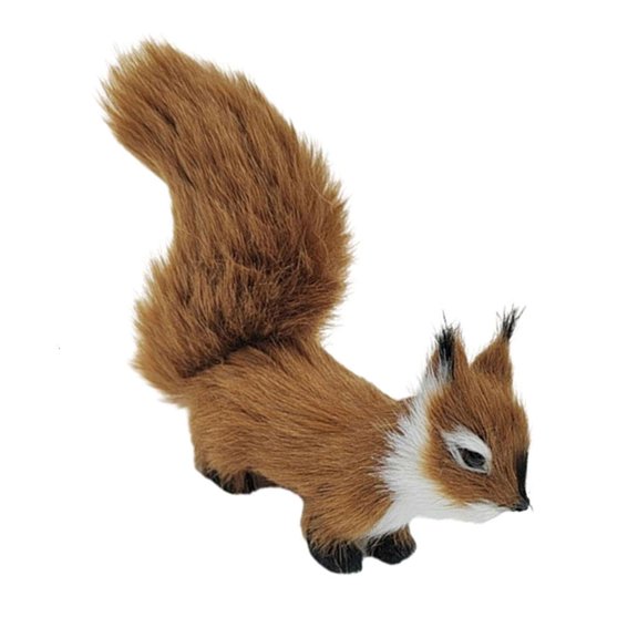 LAIQIEN Simulated Plush Squirrels Stuffed Plush Figure Artificial Fake Animal Tree Ornamentation Lovely Accent for Home Display