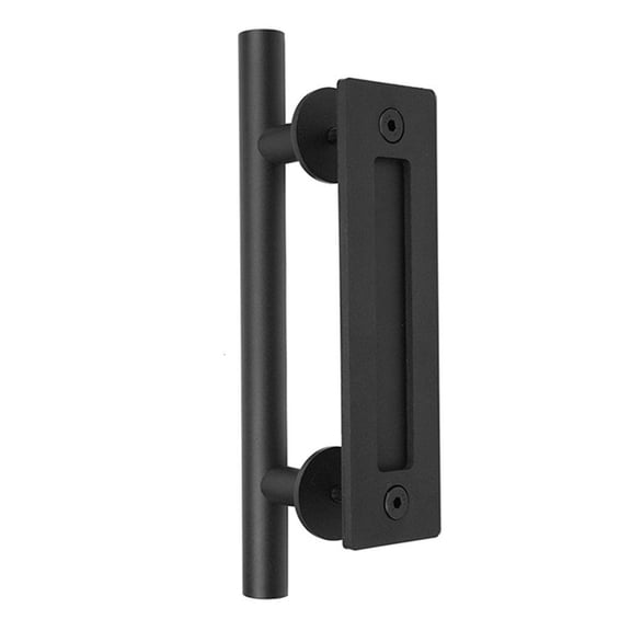 LAIQIEN Slide Door Pull Handles Carbon Steel Pull Push Plate Heavy Duty for Replacement Cabinet Closet Drawer Garage Shed