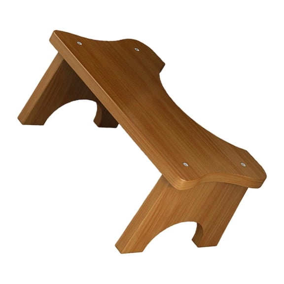 LAIQIEN Small Bamboo Bathroom Step Stool with Anti Slip Base Ergonomic for Home Use