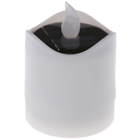 LAIQIEN Solar Powered LED Candle Light Yellow Flicker Tea Lamp Festival Wedding Romantic