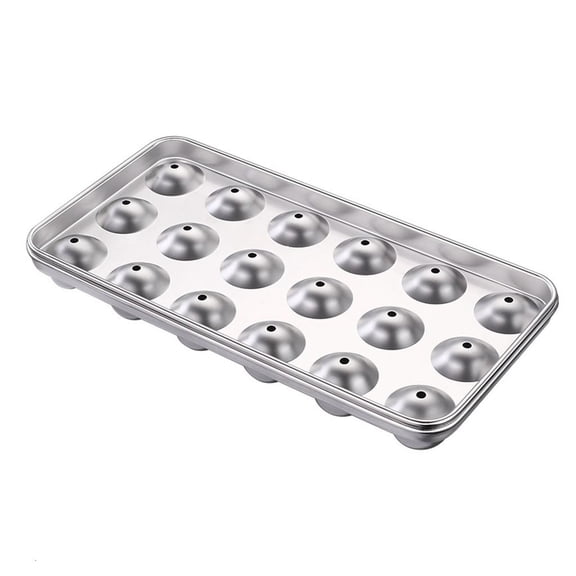 LAIQIEN Stainless Steel Food Grade Round Ice Ball Tray Spheres Oval Ice Cube Mold Maker