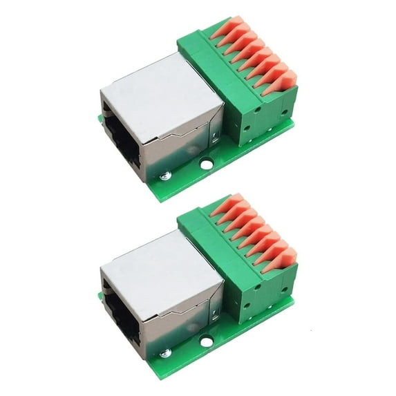 LAIQIEN Toolless RJ45 Female Terminals Adapters DIN Rail Mount 8Pin ...