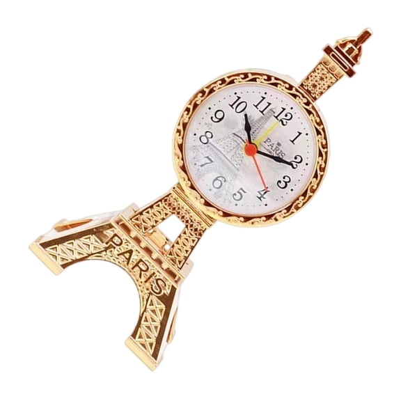 LAIQIEN Tower Form Alarm Clock with Clear Face and European Finish for Shelf, Desk, Dresser, or Reading Area Display Home Use