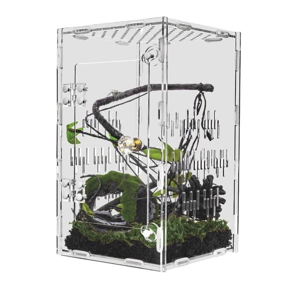 LAIQIEN Transparency Acrylic Terrariums Full Visual Ventilation System Reptiles House