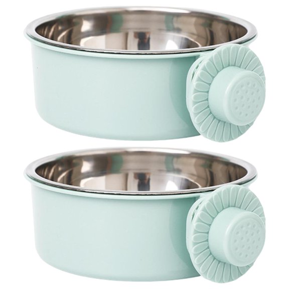 LAIQIEN Twist Complimentary Double Bowl Suspended Structure 650ml Rustless Pet Feeding Solution