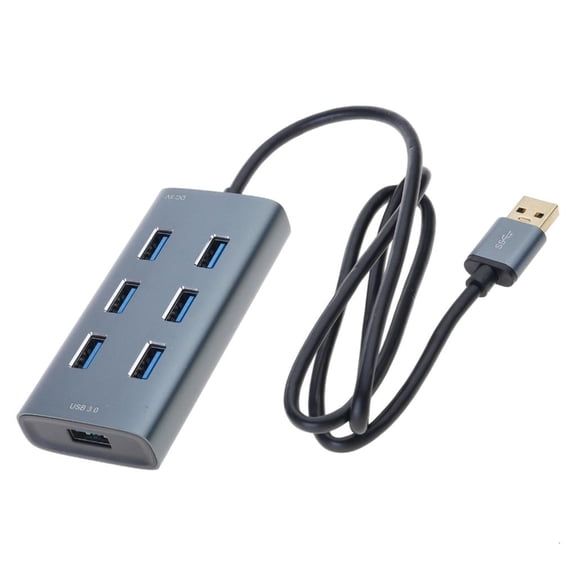 LAIQIEN USB 3.0 Hub 7 Port Multiple Expander USB Splitter with Power Supply Port