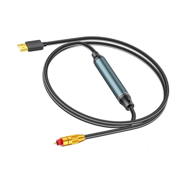 LAIQIEN USB A to Fiber Optics Audios SPDIF Port Connection Converters Cable for Laptop Connection with Stable Signal Transmission