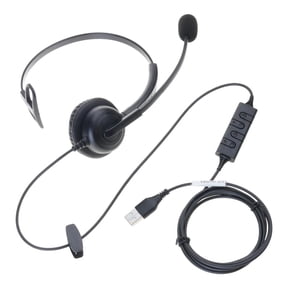 LAIQIEN USB Headset Noise Cancelling Microphone for PC and Laptop for Online Classes and Business Meetings Noise Cancelling