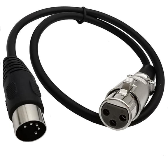 LAIQIEN Versatile MIDIto XLRAdapter Cable DIN 5Pin to XLRAudios Cable for Speakers, Mixers, Instrument and Microphones
