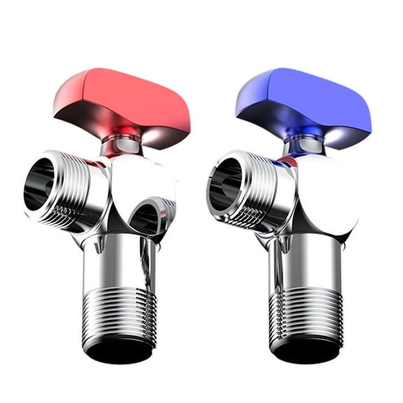 LAIQIEN Water Flows Control Valves 1/2inch Turn Angle Stop Valves Hot/Cold Water Shut Off Valves for Heating and Plumbing Systems