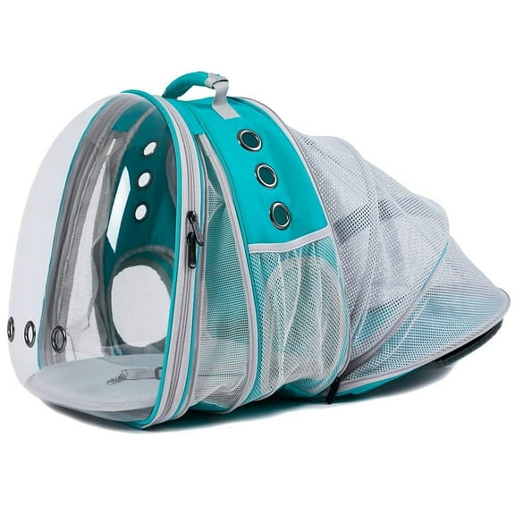 LAIRIES Dual Expandable Cat Backpack Carrier Front & Back Extension Pet Backpack Carrier, Fit up to 20 lbs, Bubble Capsule Dog Backpack Travel, Hiking & Outdoor Backpack