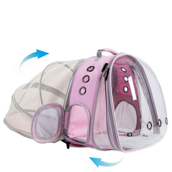 LAIRIES Dual Expandable Cat Backpack Carrier Polarized Front & Back Extension Pet Backpack Carrier, Fit up to 20 lbs, Bubble Capsule Dog Backpack Travel, Hiking & Outdoor Backpack