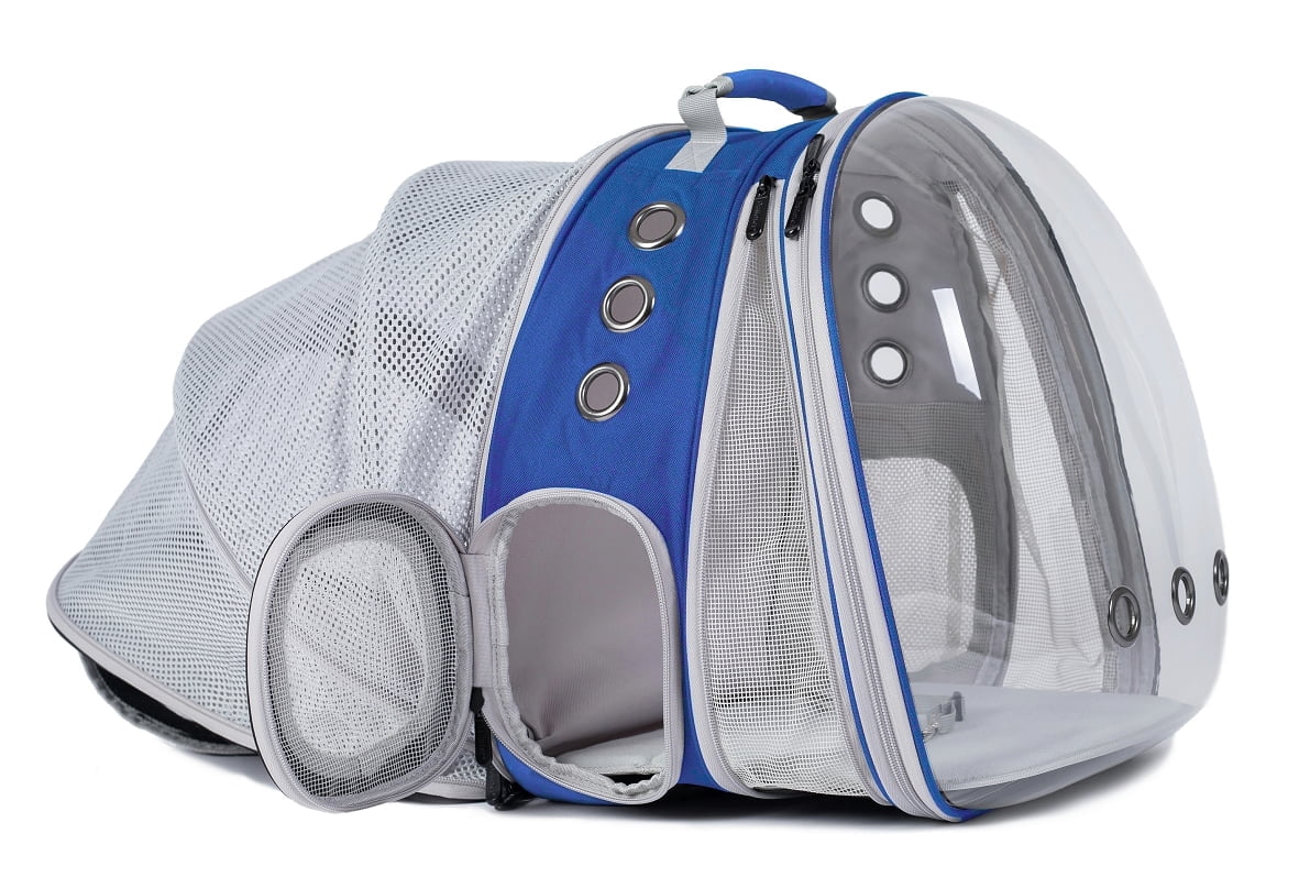 LAIRIES Dual Expandable Cat Backpack Carrier Polarized Front & Back Extension Pet Backpack Carrier, Fit up to 20 lbs, Bubble Capsule Dog Backpack Travel, Hiking & Outdoor Backpack