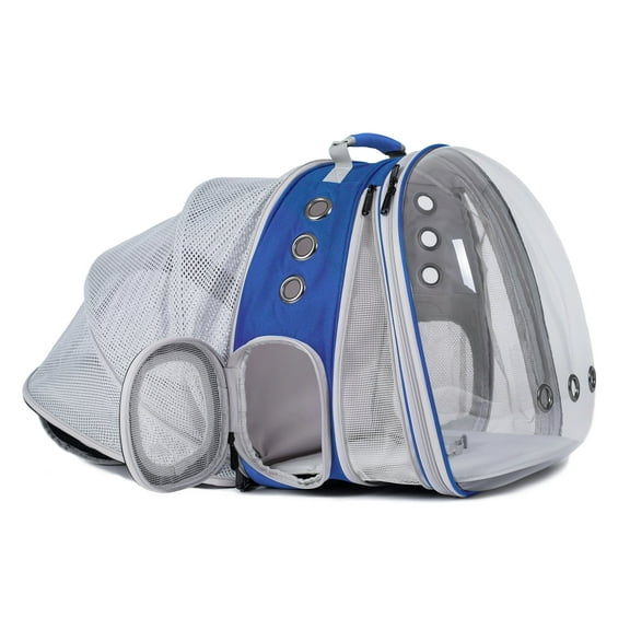 LAIRIES Dual Expandable Cat Backpack Carrier Polarized Front & Back Extension Pet Backpack Carrier, Fit up to 20 lbs, Bubble Capsule Dog Backpack Travel, Hiking & Outdoor Backpack