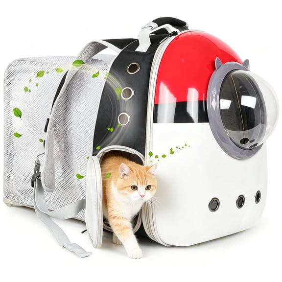 LAIRIES Themed Square Back Expandable Cat Carrier Backpack