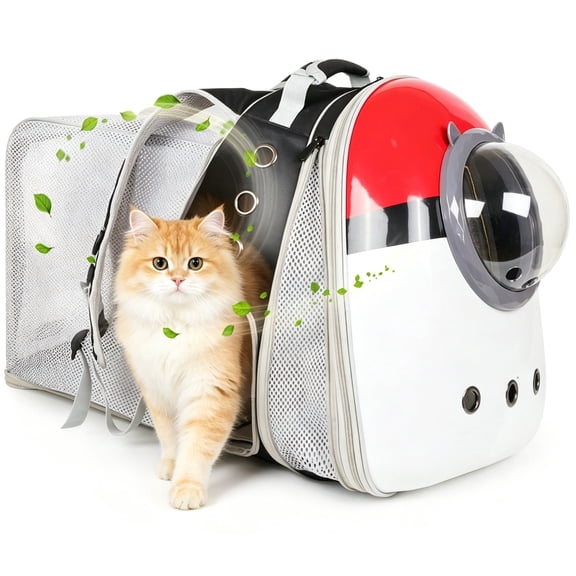 LAIRIES Themed Square Front & Back Expandable Cat Carrier Backpack
