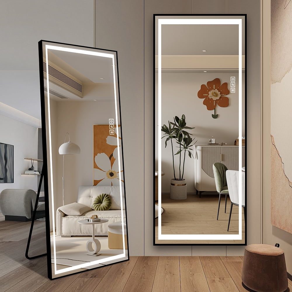 LAIYA 65 "22" LED Mirror Full Length Mirror With Light, Vertical And