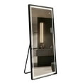 thumbnail image 1 of LAIYA 65 "x 21" large size full-body floor mirror, three color dimming with light, led makeup mirror, color temperature adjustable, vertical or wall mounted, 1 of 6