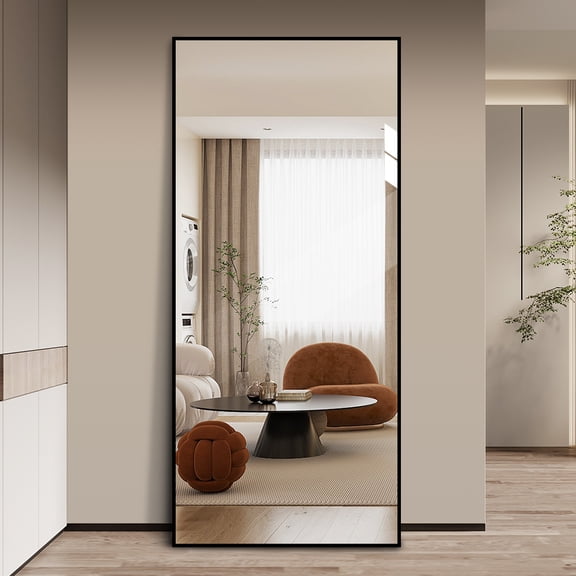 LAIYA Aluminum Frame Full Body Mirror 5mm Silver Mirror With Bracket Bedroom Makeup Mirror Large Sized Mirror