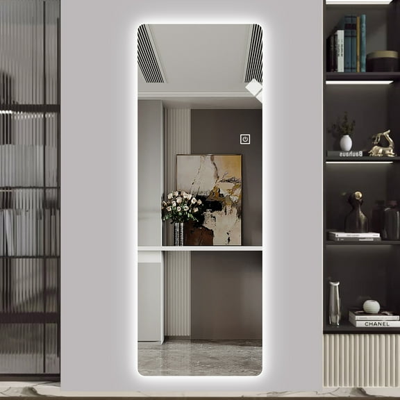 LAIYA LED illuminated full Length Vanity Mirror Large Cosmetic Mirror For Bedroom Dimming