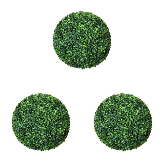 LAJFDIA  7 Inch Artificial Plant Topiary, Artificial Boxwood Balls, for Arcades Decks Outdoor Walkways Boxwood Balls Lifelike Plants