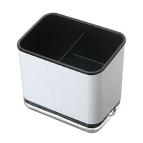 LAJFDIA Kitchen Cutlery Holder, Cutlery Utensil Silverware Drying Rack Basket Holder with Hooks, for Fork Spoon Spatula