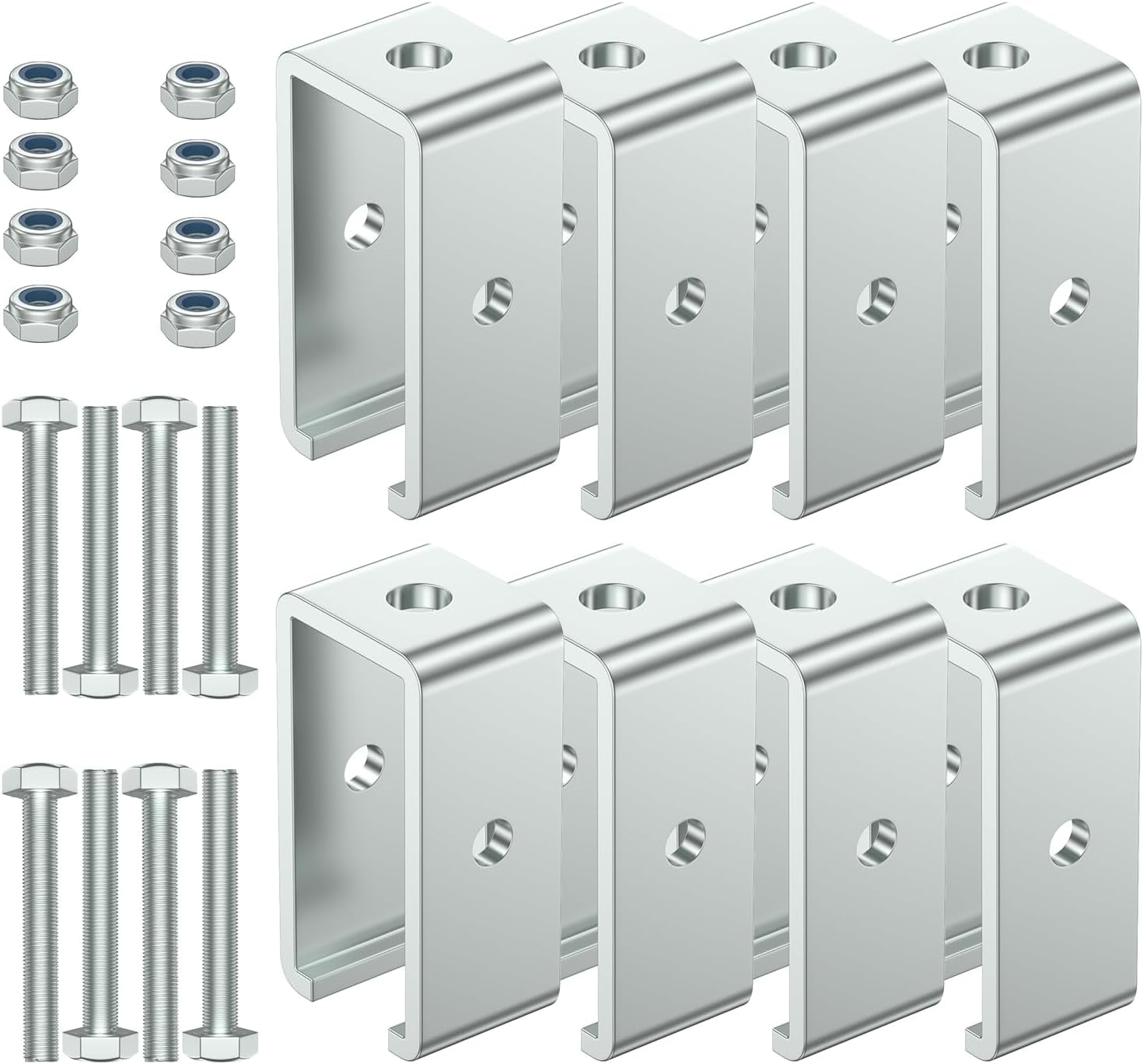 LAJIAOZ Channel Trolley Track Hanger Bracket for UNISTRUT Strut Channel, 1-5/8 Intermediate Support Hange Bracket for All 1-5/8" Channel Trolley Track (6)