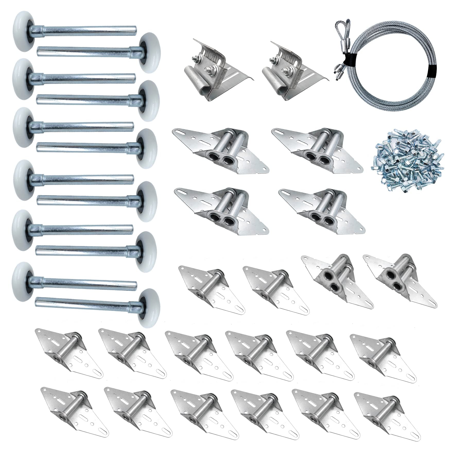 LAJIAOZ Garage Door Hinge Roller Bracket/Track Kit/Wire Rollers Green