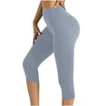 thumbnail image 1 of LAJPXKHY Capri Leggings for Women Elastic High Waist Workout Running Gym Yoga Pants Slim Fitting Bottom Capris Pant, 1 of 5