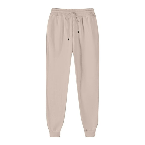 LAJPXKHY Cinch Bottom Sweatpants for Women Fall Loose Casual Workout Athletic Drawstring Elastic Waisted Trousers No Pockets