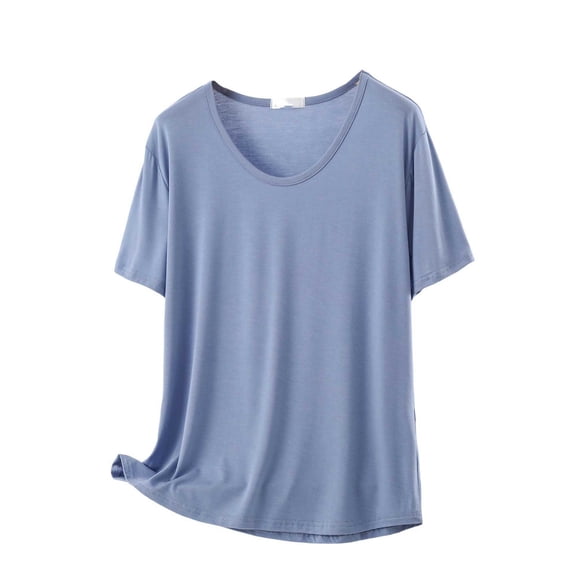 LAJPXKHY Pajamas Tops For Women Plus Size Summer Casual Loose Short Sleeve Basic Tees Round Neck lightweight Homewear Sleepwear Tees