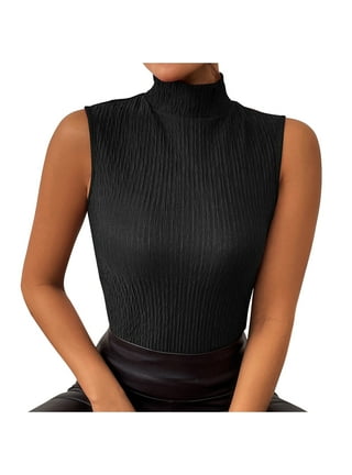 Black high neck cami sales