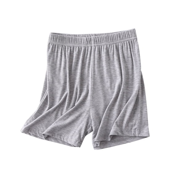 LAJPXKHY Women's Pajama Shorts Summer Ribbed Knit Elastic Waisted Casual Loose Thin Homewear Sleepwear Short Pants