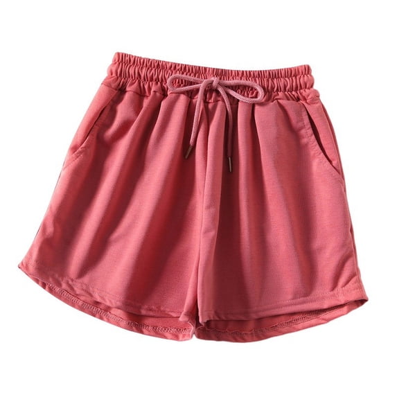 LAJPXKHY Womens Running Shorts Drawstring Elastic Waisted Casual Loose Summer Loungewear Workout Shorts with Pockets
