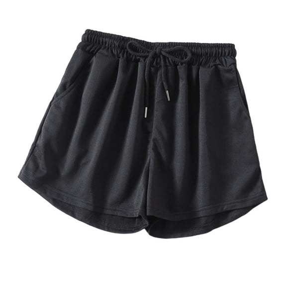 LAJPXKHY Womens Running Shorts Drawstring Elastic Waisted Casual Loose Summer Loungewear Workout Shorts with Pockets